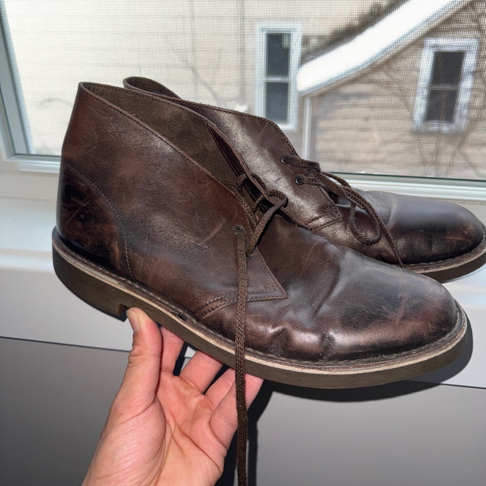 Clarks Men’s Desert Boots – Size 13 – Brown Leather